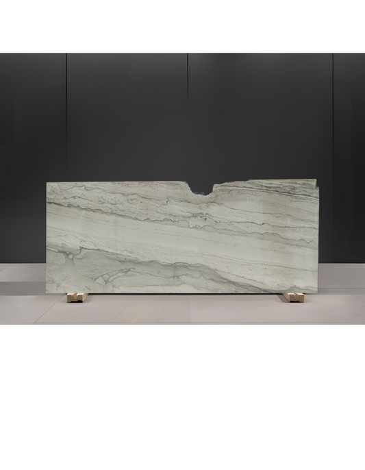 INFINITY WHITE REMNANT / QUARTZITE /LEATHERED /3CM