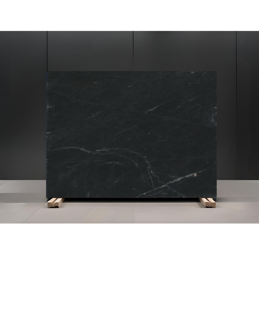 BLACK SOAPSTONE REMNANT -SOAPSTONE/ HONED / 3CM