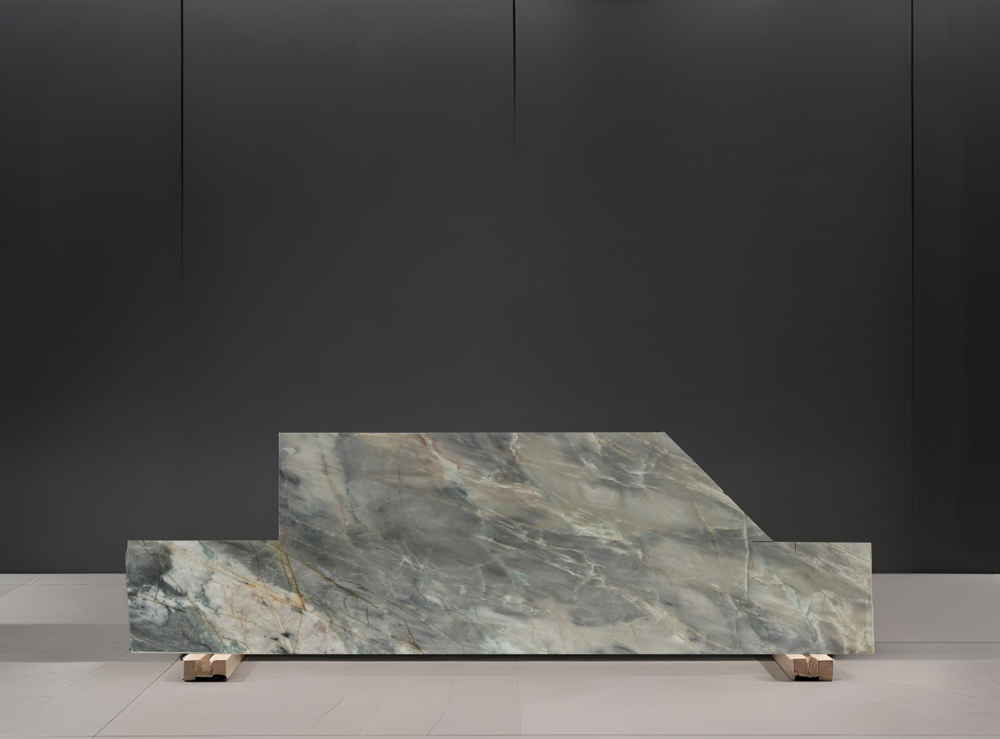 MYSTIC BLUE REMNANT -QUARTZITE /POLISHED / 3CM