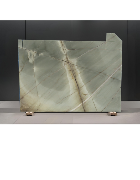 BOTANIC GREEN REMNANT -QUARTZITE/POLISHED/3CM
