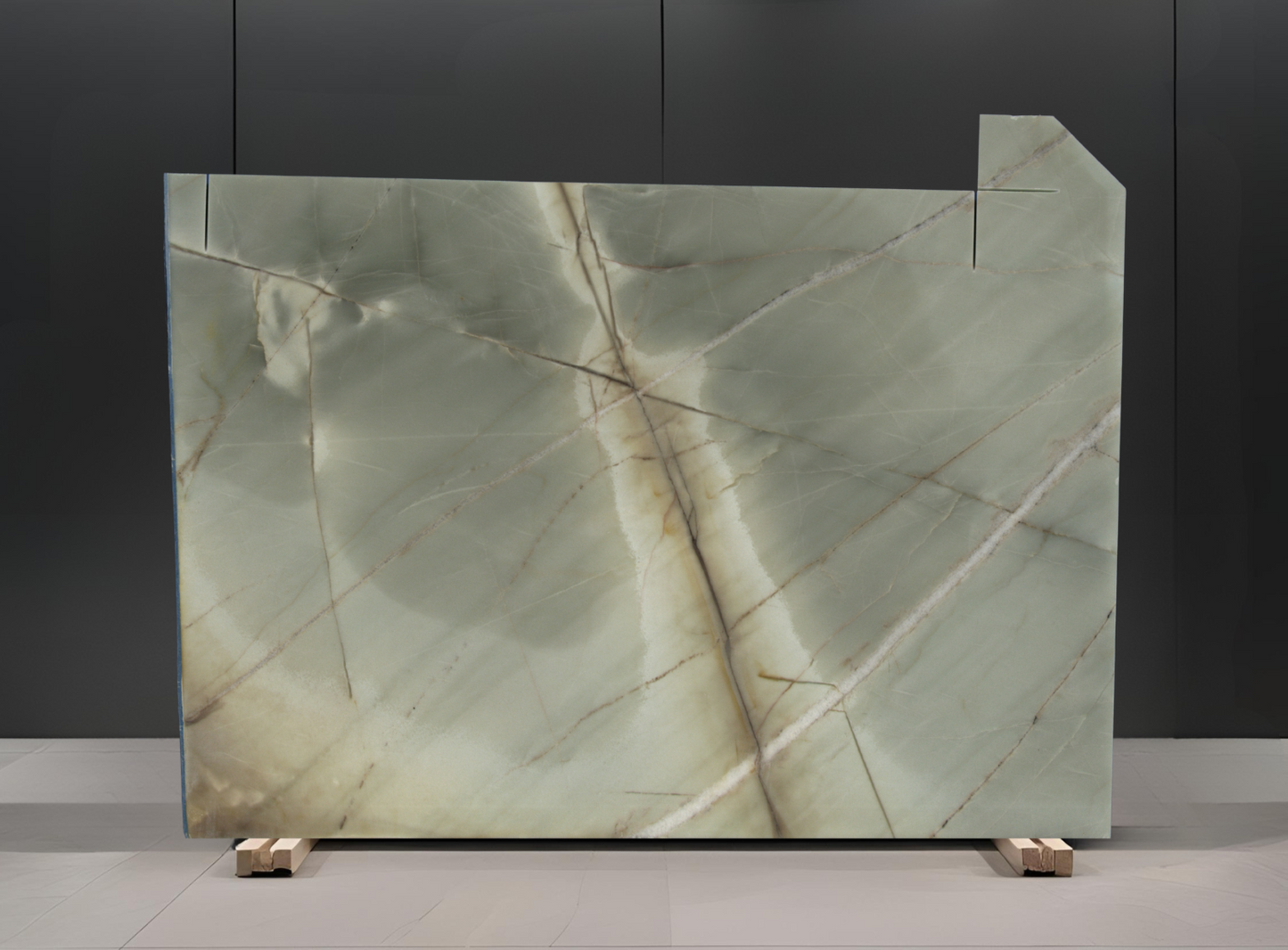 BOTANIC GREEN REMNANT -QUARTZITE/POLISHED/3CM