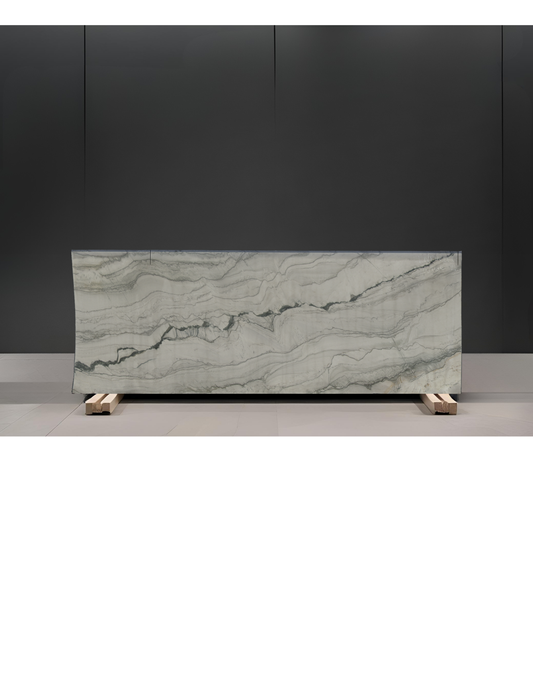 INFINITY WHITE REMNANT- QUARTZITE /LEATHERED/ 3CM