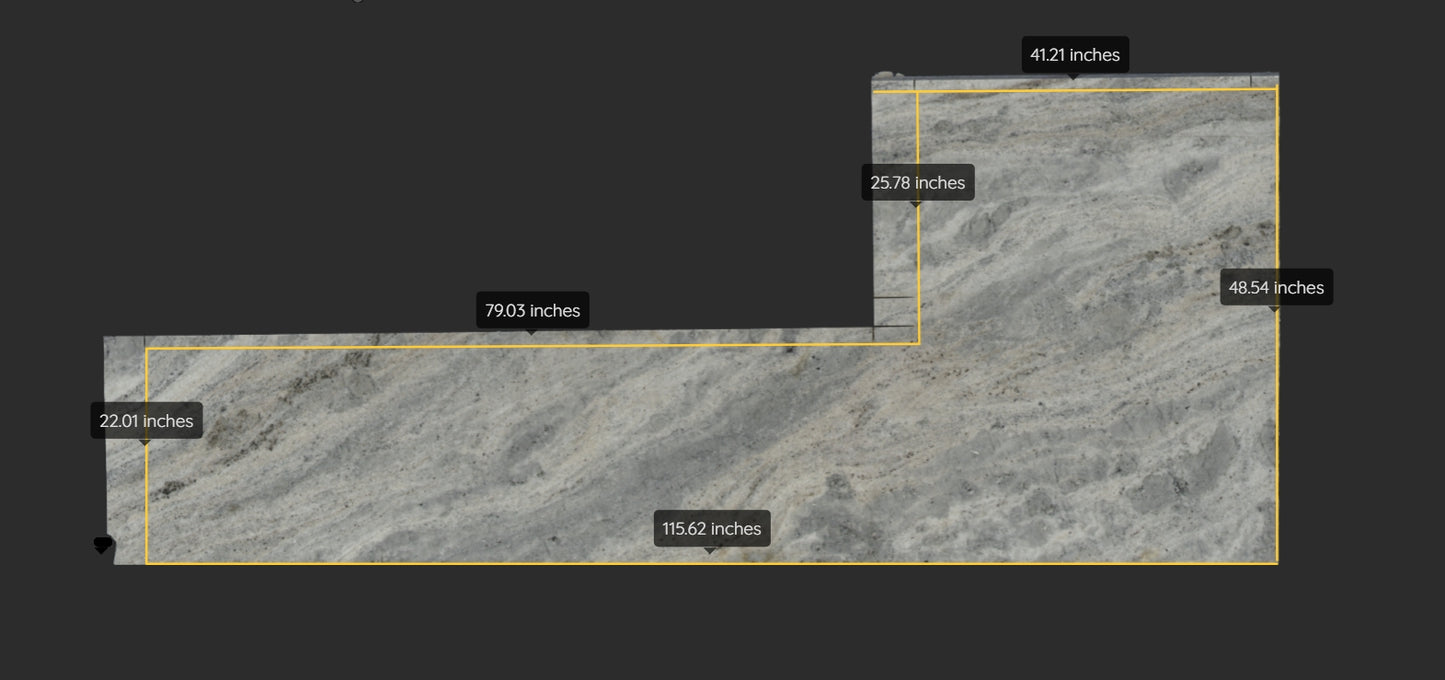 RIVER BLUE REMNANT- GRANITE/HONED/ 3CM