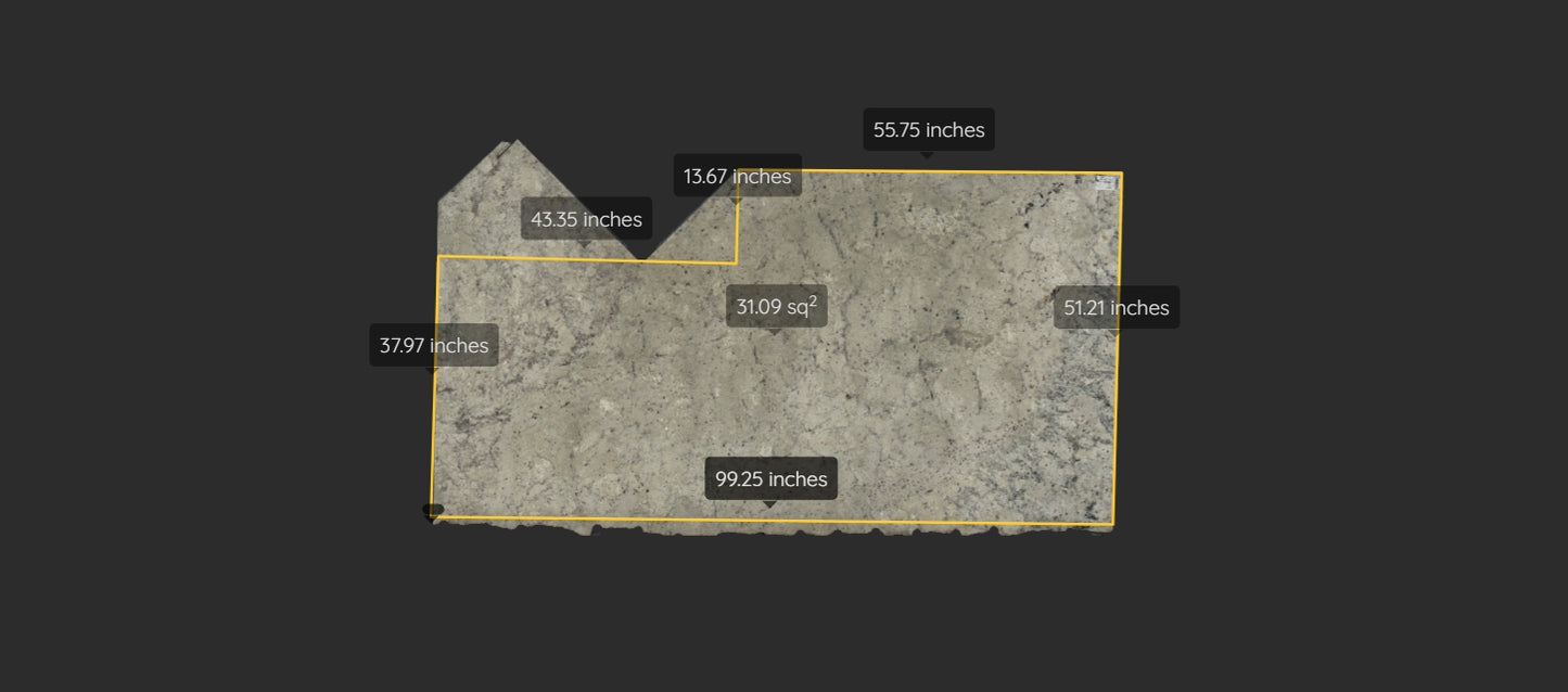 BIANCO ROMANO REMNANT /MARBLE /POLISHED / 3CM