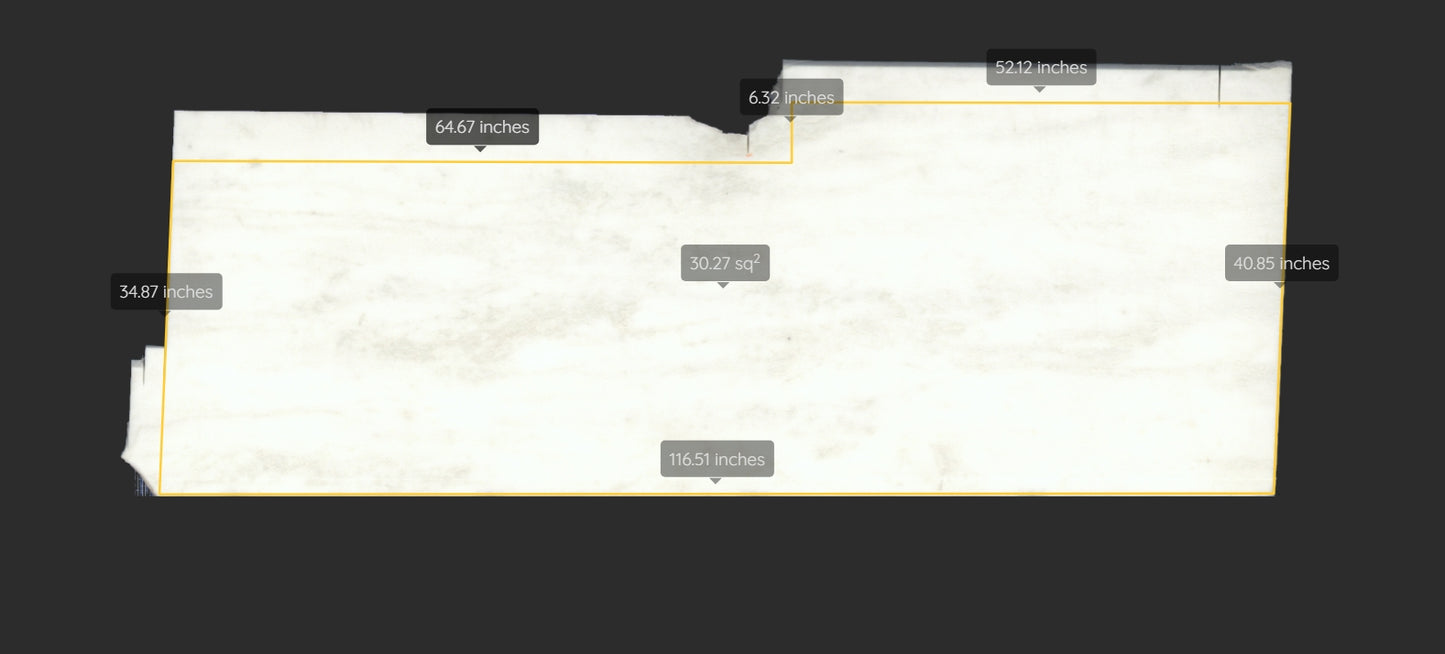 NAMBIAN WHITE REMNANT - MARBLE/ HONED/3CM