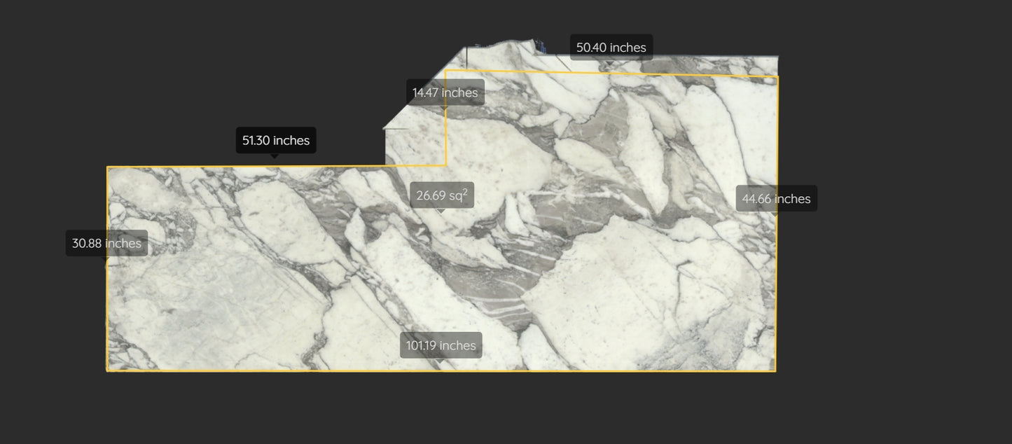 ARABESCATO VAGLI REMNANT /MARBLE/HONED/ 2CM