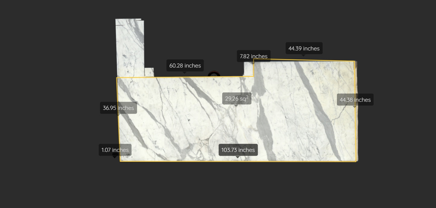 CALACATTA SATUARIO REMNANT /MARBLE /POLISHED/ 2CM